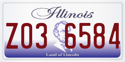 IL license plate Z036584