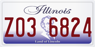IL license plate Z036824