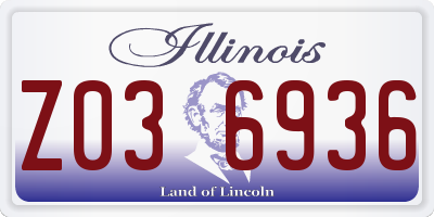 IL license plate Z036936