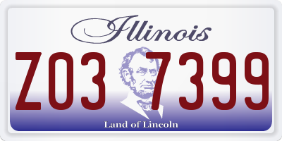 IL license plate Z037399