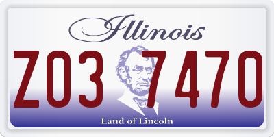IL license plate Z037470
