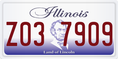 IL license plate Z037909
