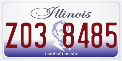 IL license plate Z038485