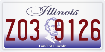 IL license plate Z039126