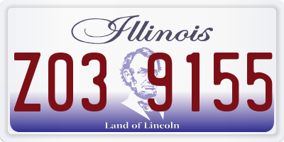IL license plate Z039155