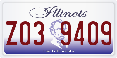 IL license plate Z039409