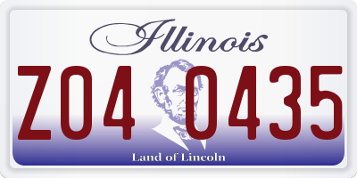 IL license plate Z040435