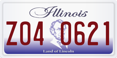 IL license plate Z040621