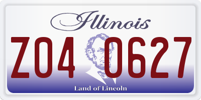 IL license plate Z040627