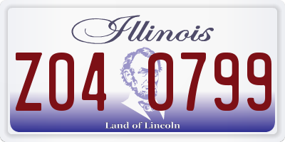 IL license plate Z040799