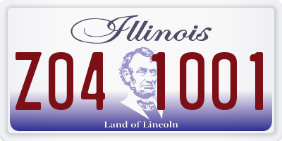 IL license plate Z041001