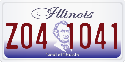 IL license plate Z041041