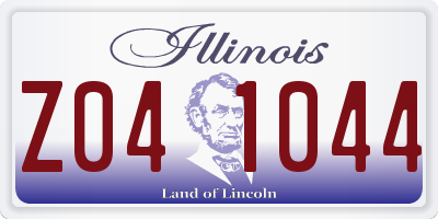 IL license plate Z041044