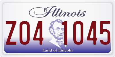 IL license plate Z041045