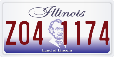 IL license plate Z041174