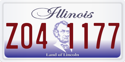 IL license plate Z041177