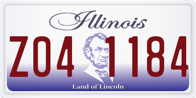 IL license plate Z041184