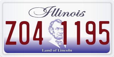 IL license plate Z041195