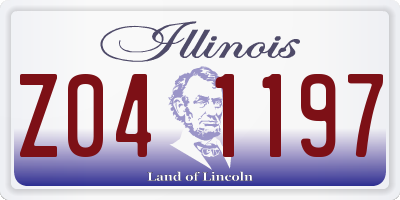 IL license plate Z041197