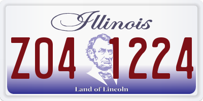 IL license plate Z041224