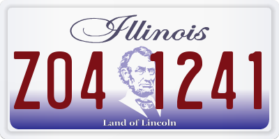IL license plate Z041241