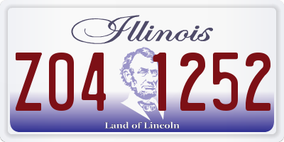 IL license plate Z041252