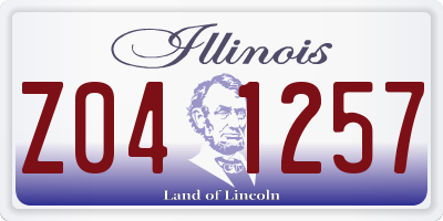 IL license plate Z041257