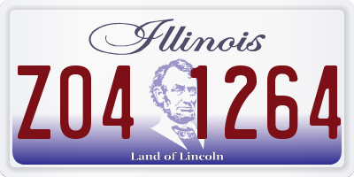 IL license plate Z041264