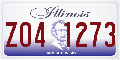 IL license plate Z041273