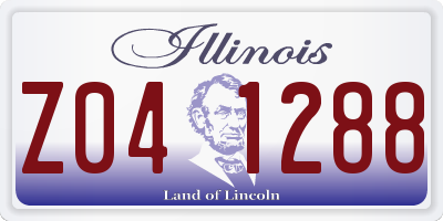 IL license plate Z041288