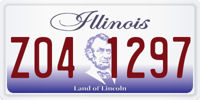 IL license plate Z041297