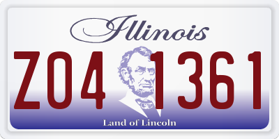 IL license plate Z041361
