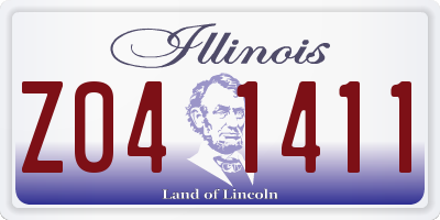 IL license plate Z041411