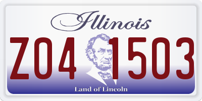 IL license plate Z041503