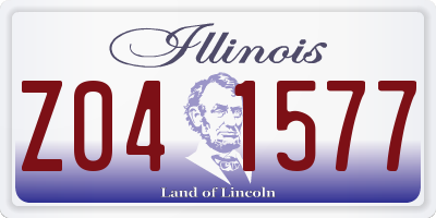 IL license plate Z041577
