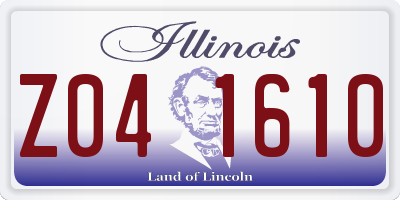 IL license plate Z041610