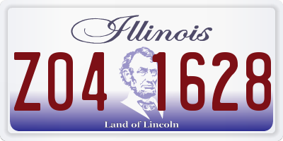 IL license plate Z041628
