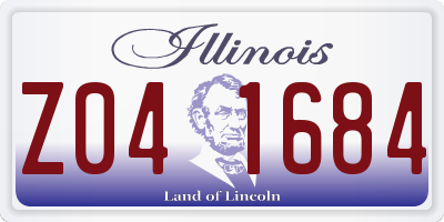 IL license plate Z041684