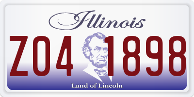 IL license plate Z041898