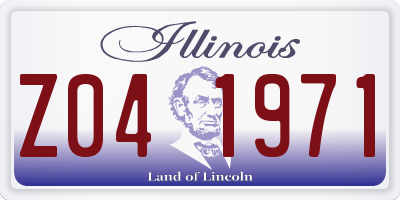 IL license plate Z041971