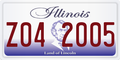 IL license plate Z042005