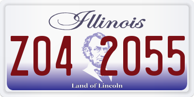 IL license plate Z042055