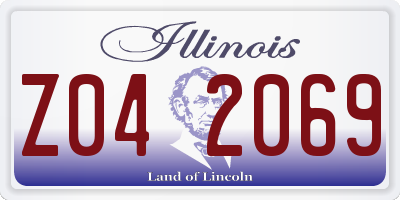 IL license plate Z042069
