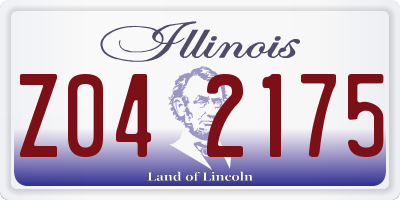 IL license plate Z042175