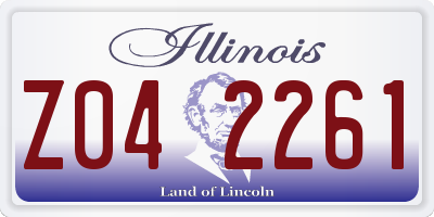IL license plate Z042261