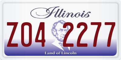 IL license plate Z042277