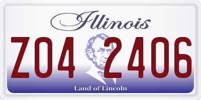 IL license plate Z042406