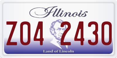 IL license plate Z042430
