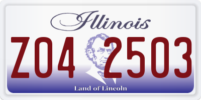 IL license plate Z042503