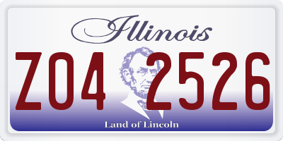 IL license plate Z042526